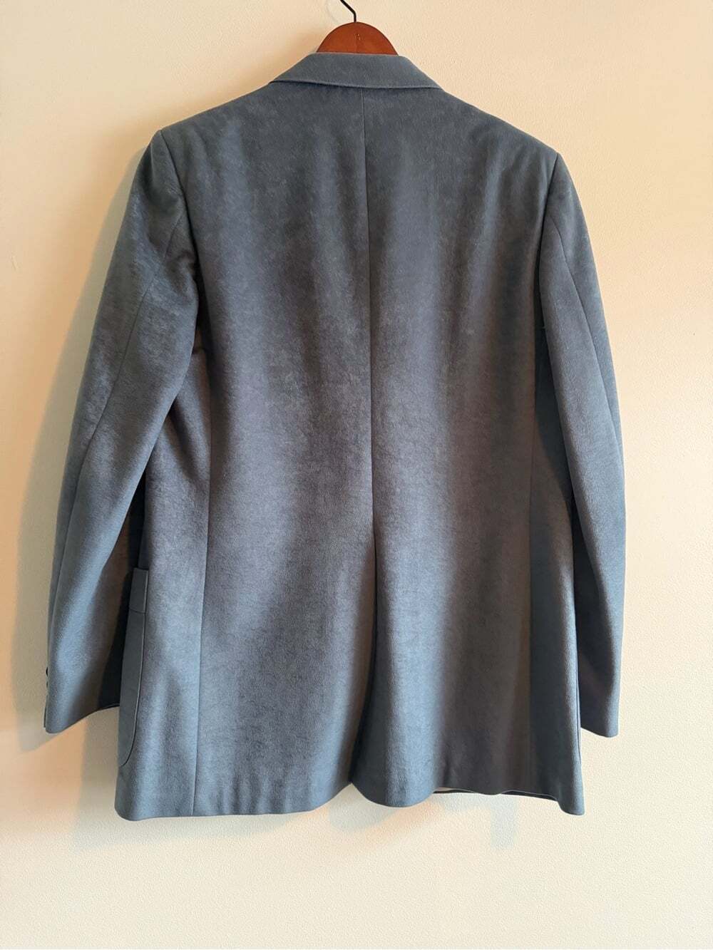 Vintage Sears Powder Blue Faux Suede Blazer 42 - Picture 7 of 13